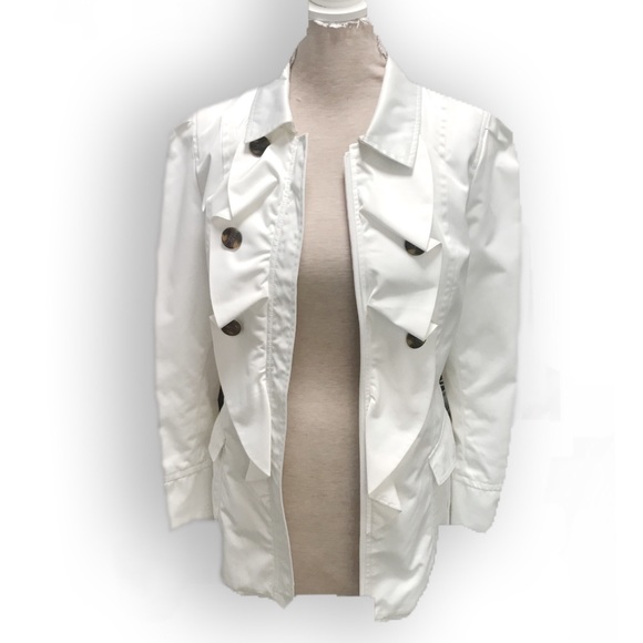 Ruffled front zip tie jacket - Picture 3 of 12